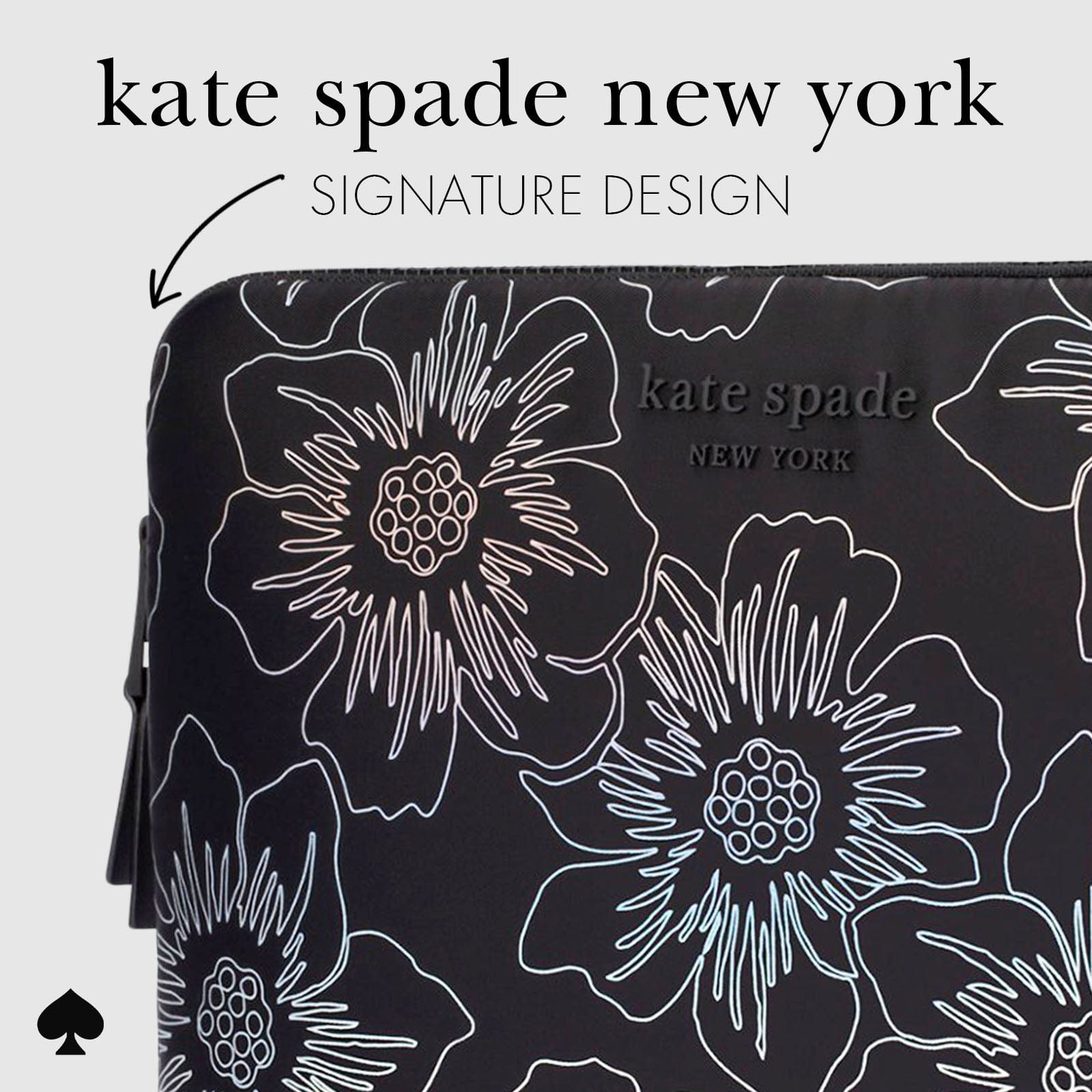 kate spade new york Hollyhock Iridescent Black Puffer Sleeve - Laptop Sleeve 14 - Image 2