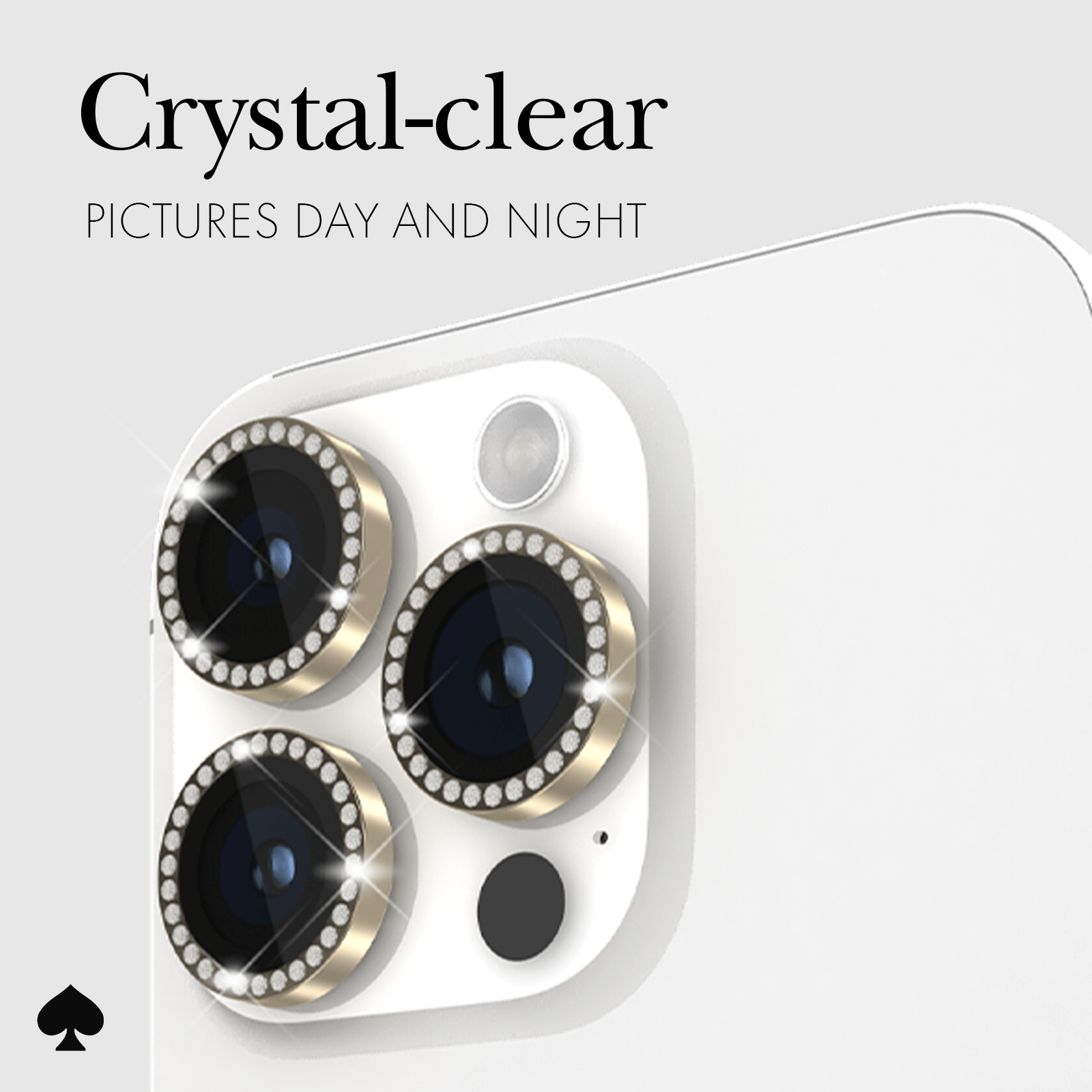 kate spade new york Camera Lens Protector Set in Stone Gold - iPhone 14 Pro / Pro Max - Image 2