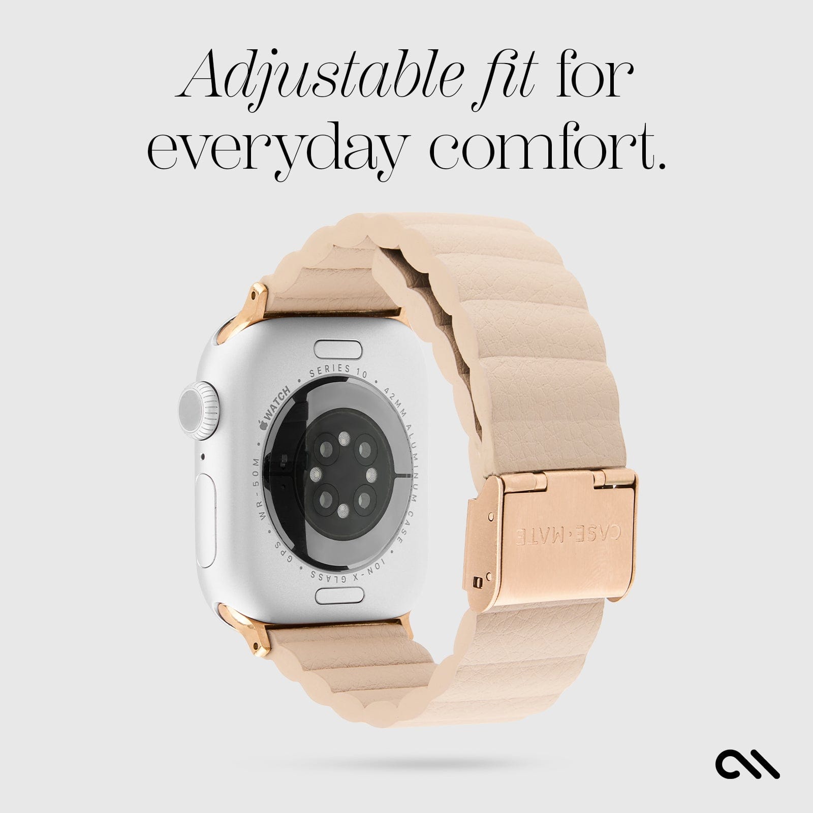 Signature Ridge Band (Beige) - Apple Watch 39-42mm - Image 3