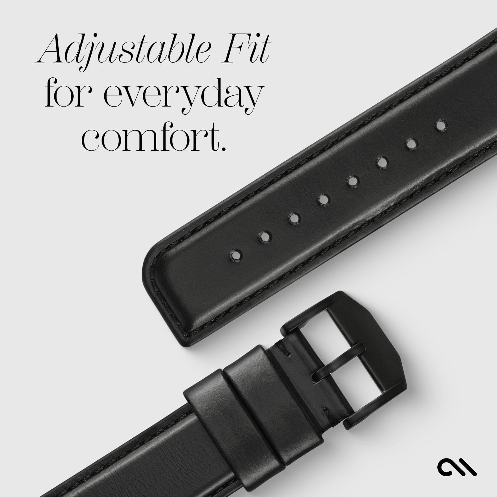 Signature Leather Band (Black) - Apple Watch 42-49mm - Image 3
