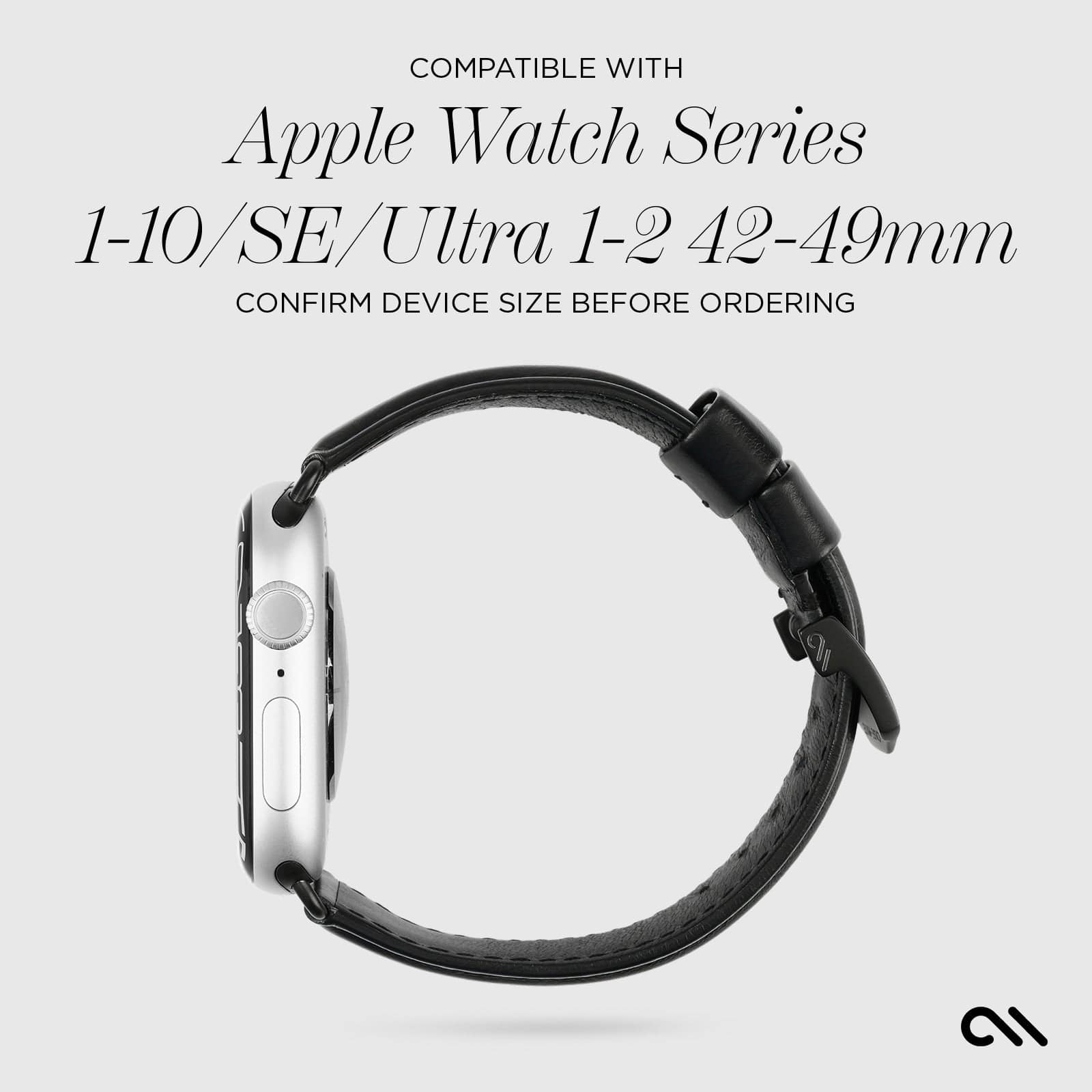 Signature Leather Band (Black) - Apple Watch 42-49mm - Image 6