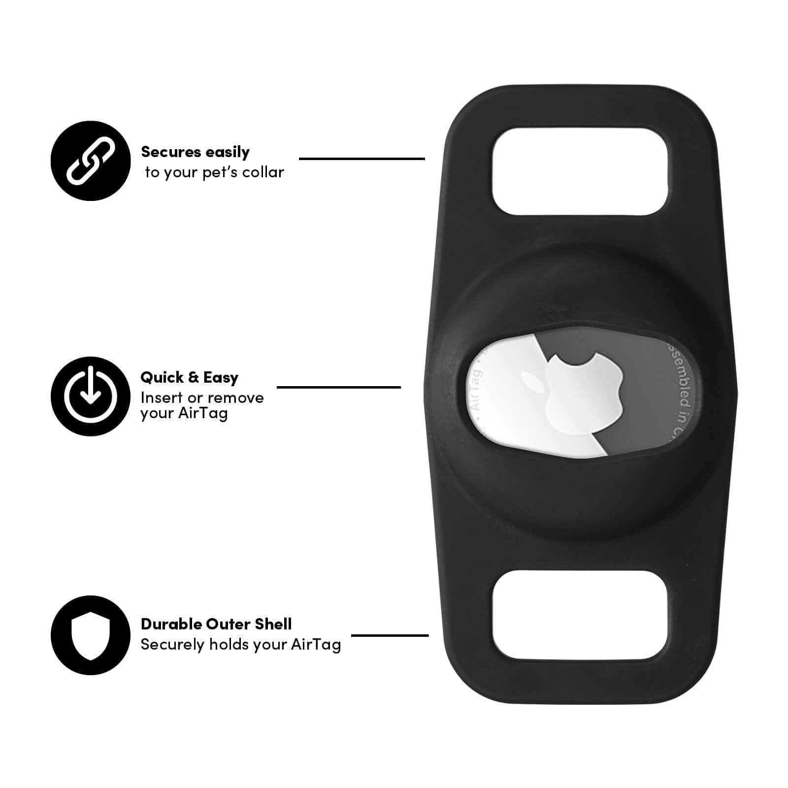AirTag Case for Dog Collars (Black) - AirTag Case - Image 4