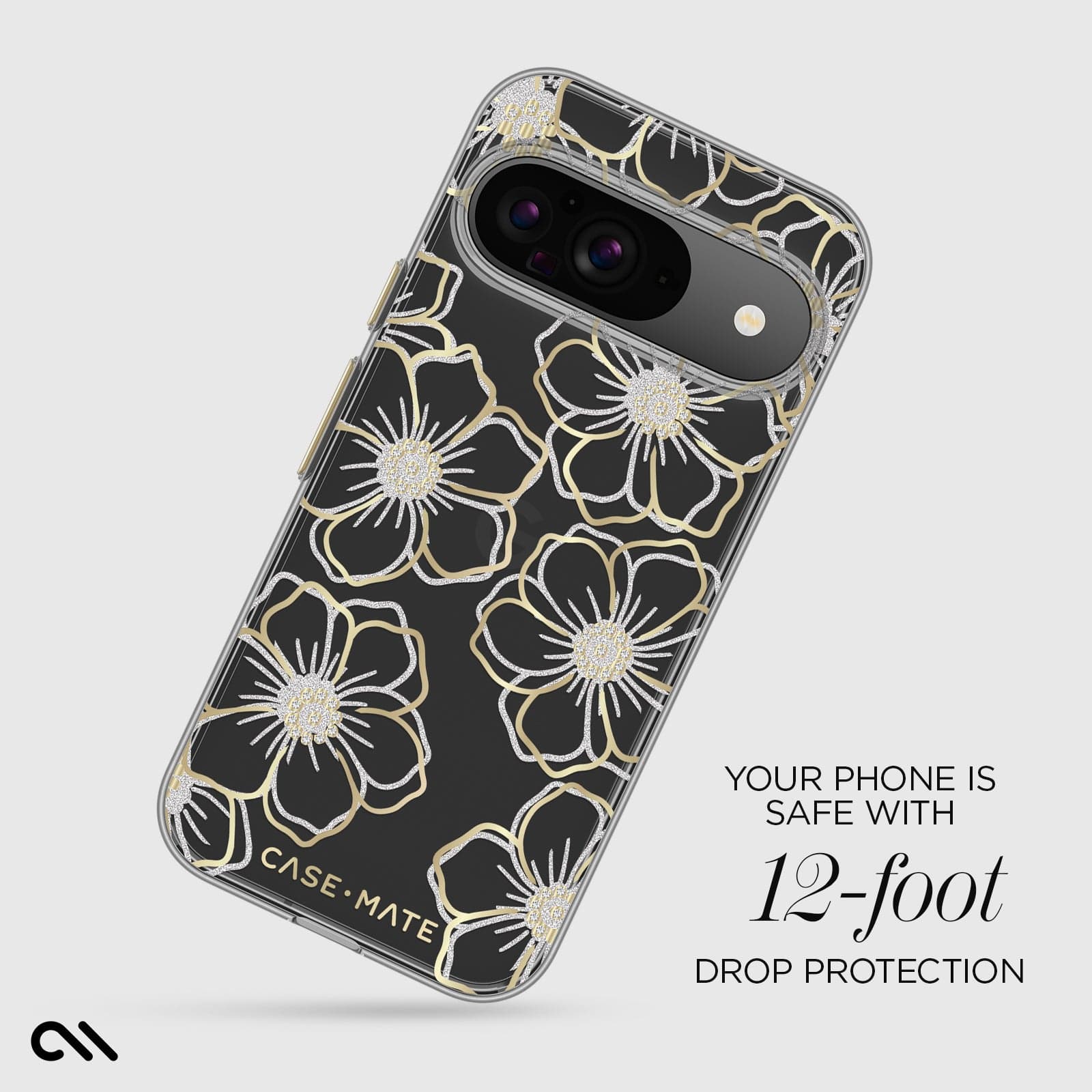 Floral Gems (Gold) - Pixel 9 / 9 Pro - Image 3