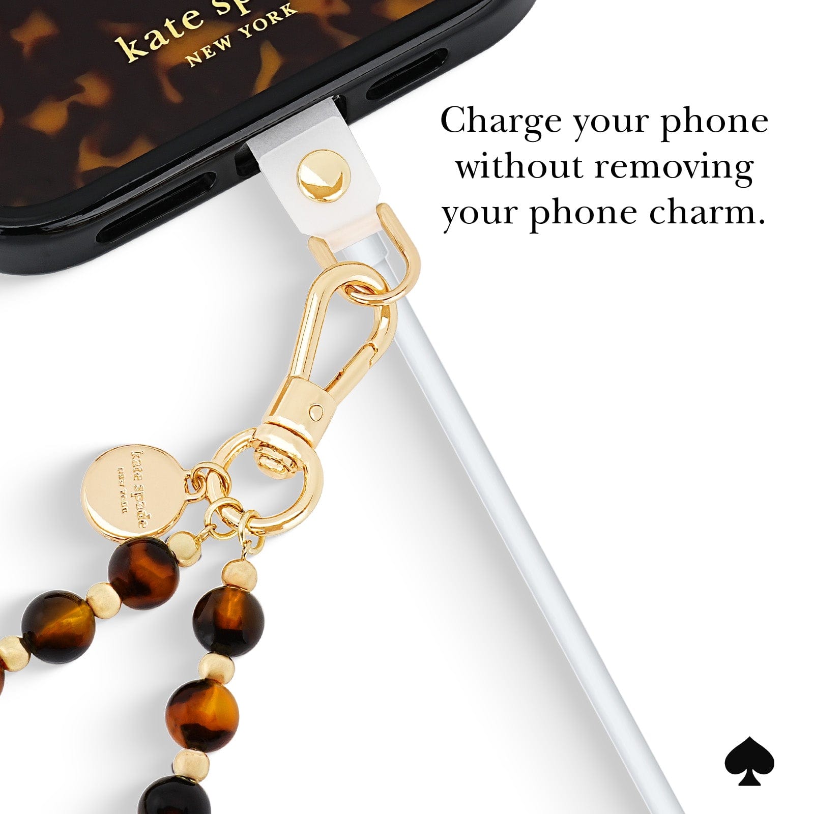 kate spade new york Tortoise Phone Charm - Image 5