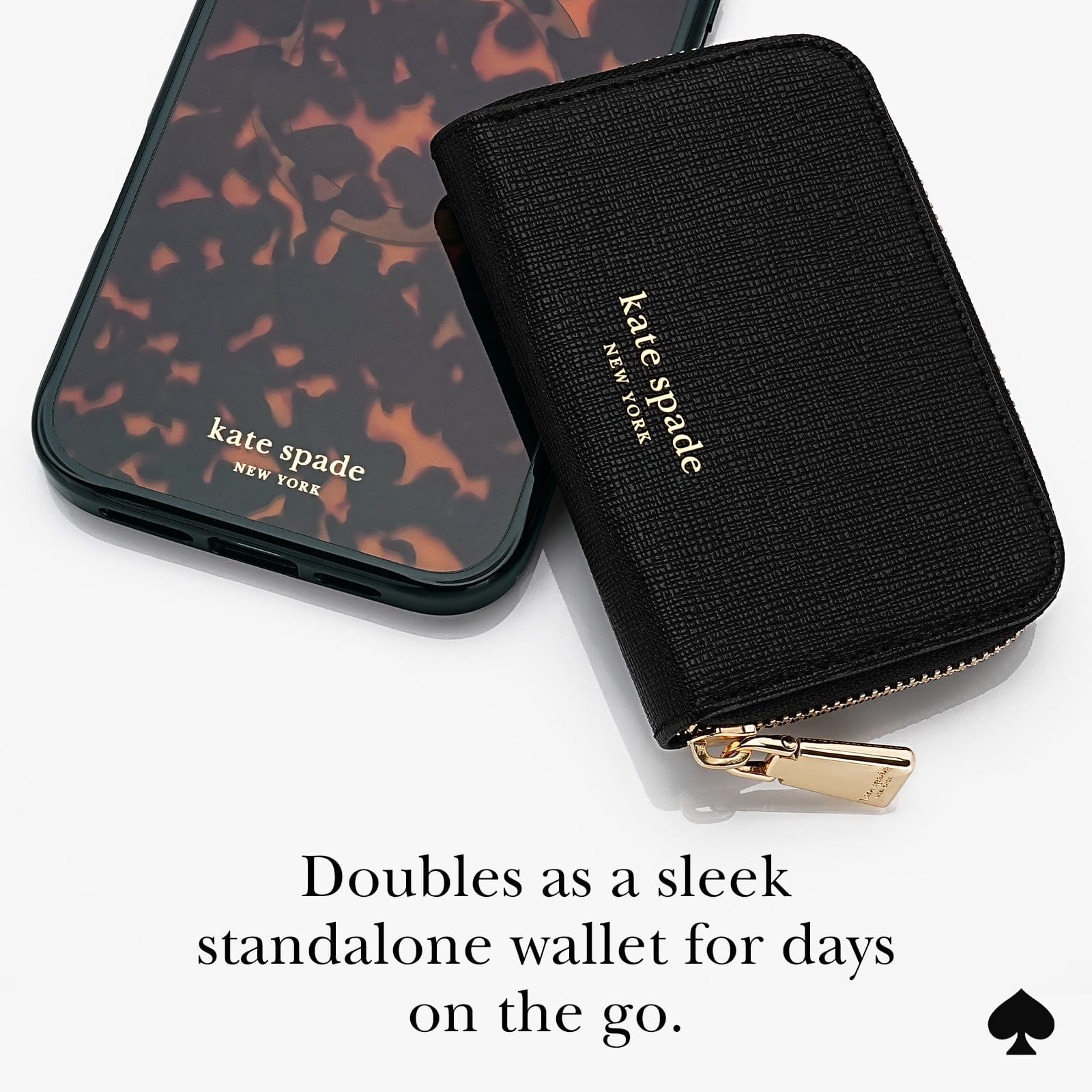 kate spade new york Midnight Black Devin Zip MagSafe Wallet - Image 8