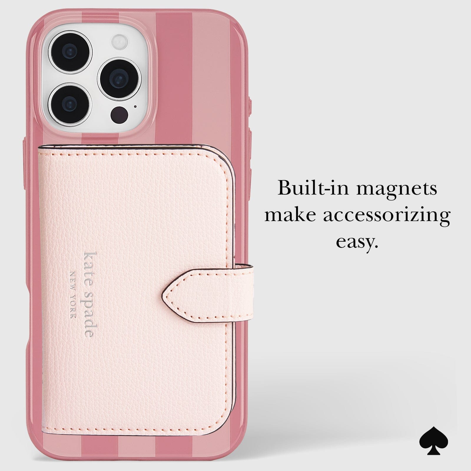kate spade new york Stripe Rose Coral MagSafe - iPhone 16 Pro Max - Image 5