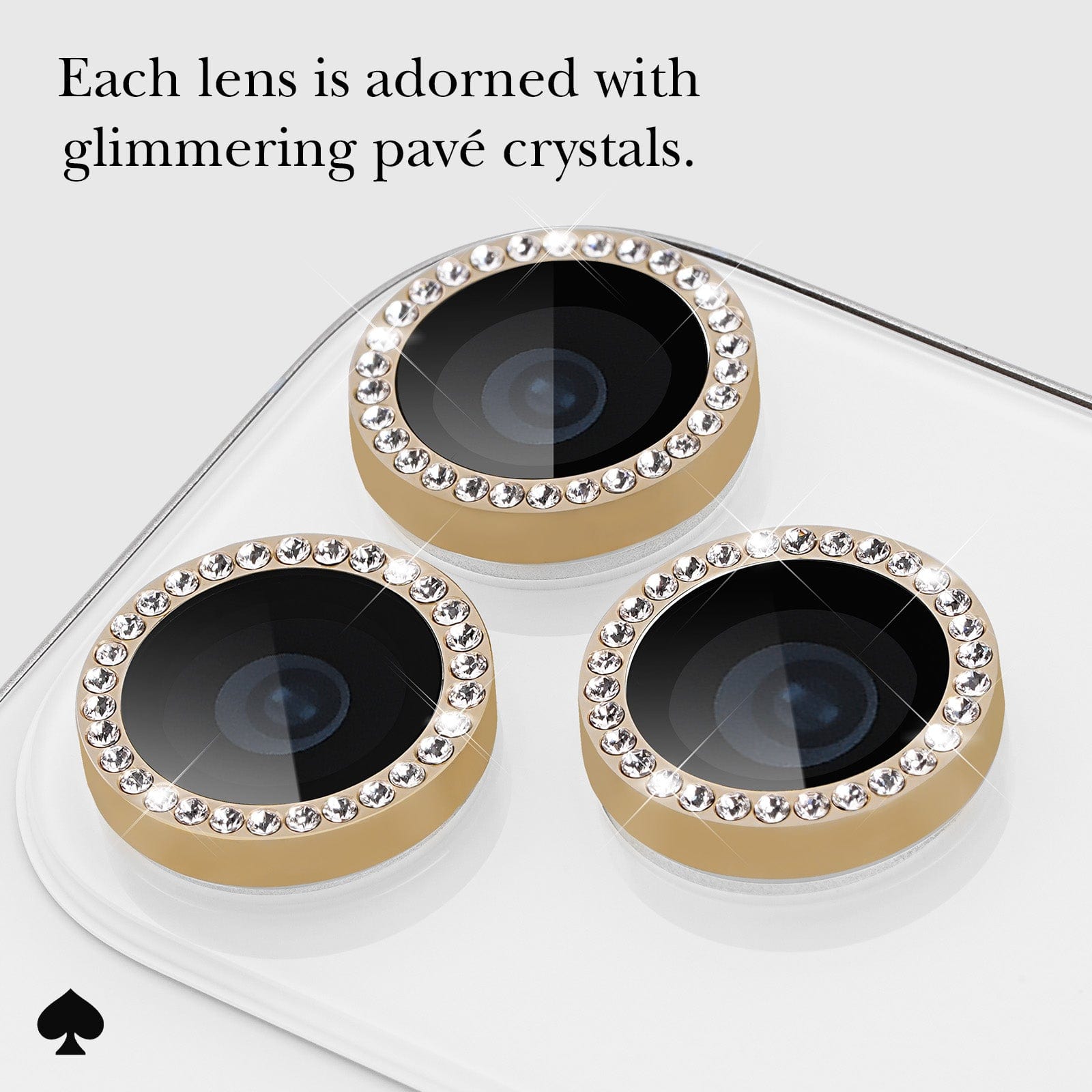 kate spade new york Camera Lens Protector Set in Stone Gold - iPhone 17 Pro / 17 Pro Max - Image 6