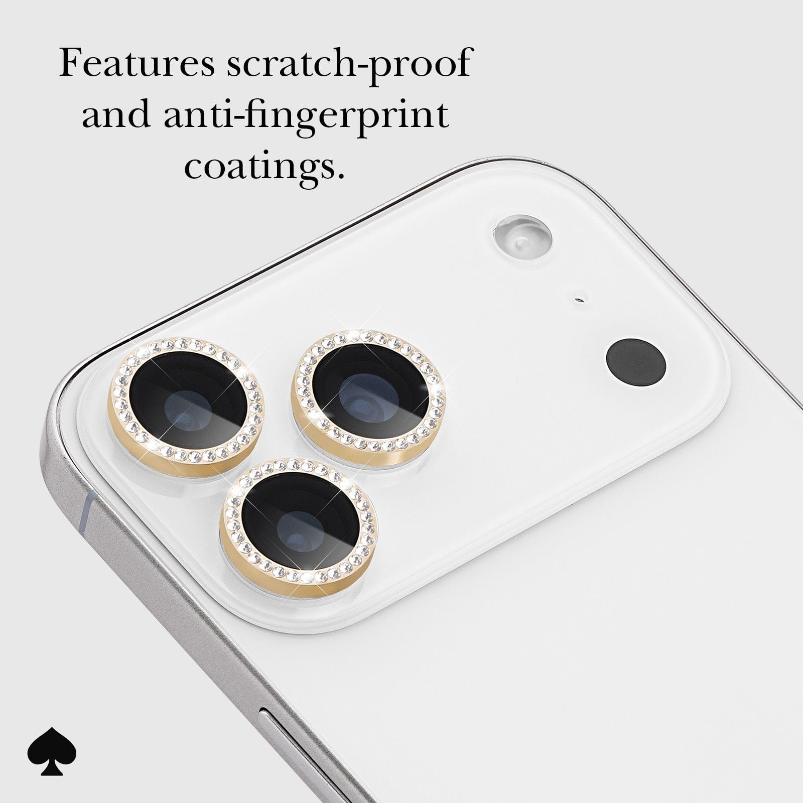 kate spade new york Camera Lens Protector Set in Stone Gold - iPhone 17 Pro / 17 Pro Max - Image 3