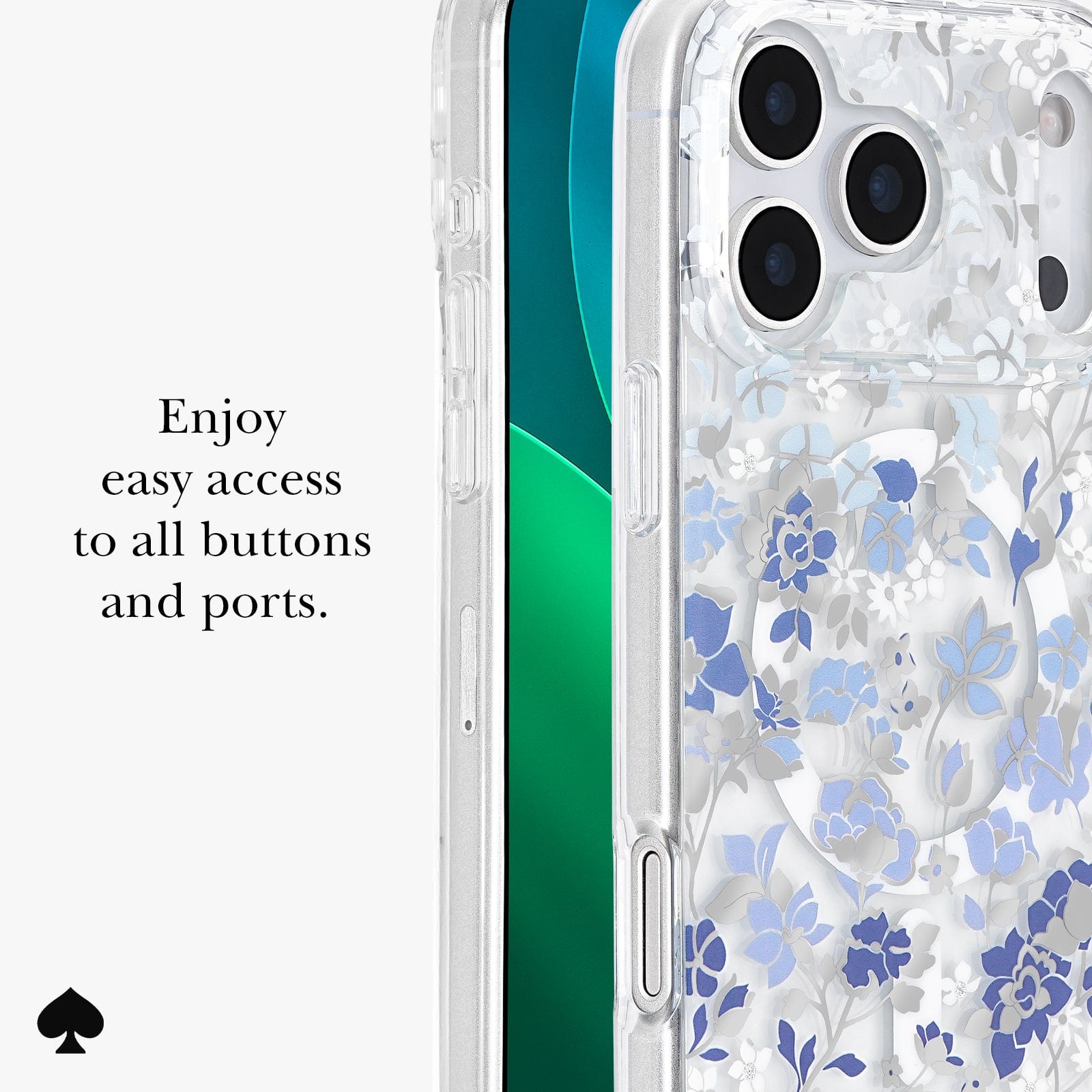 kate spade new york Flowerbed Blue MagSafe - iPhone 17 Pro Max - Image 5