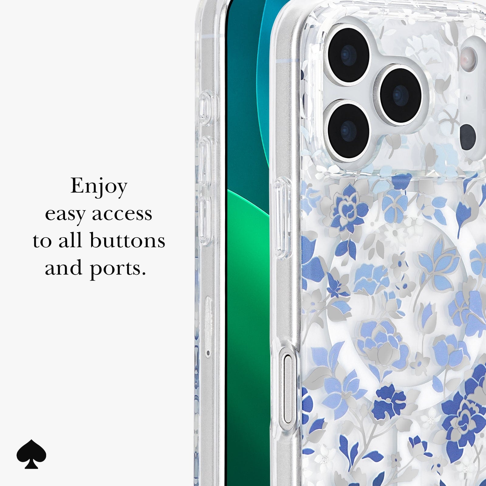 kate spade new york Flowerbed Blue MagSafe - iPhone 17 Pro - Image 5