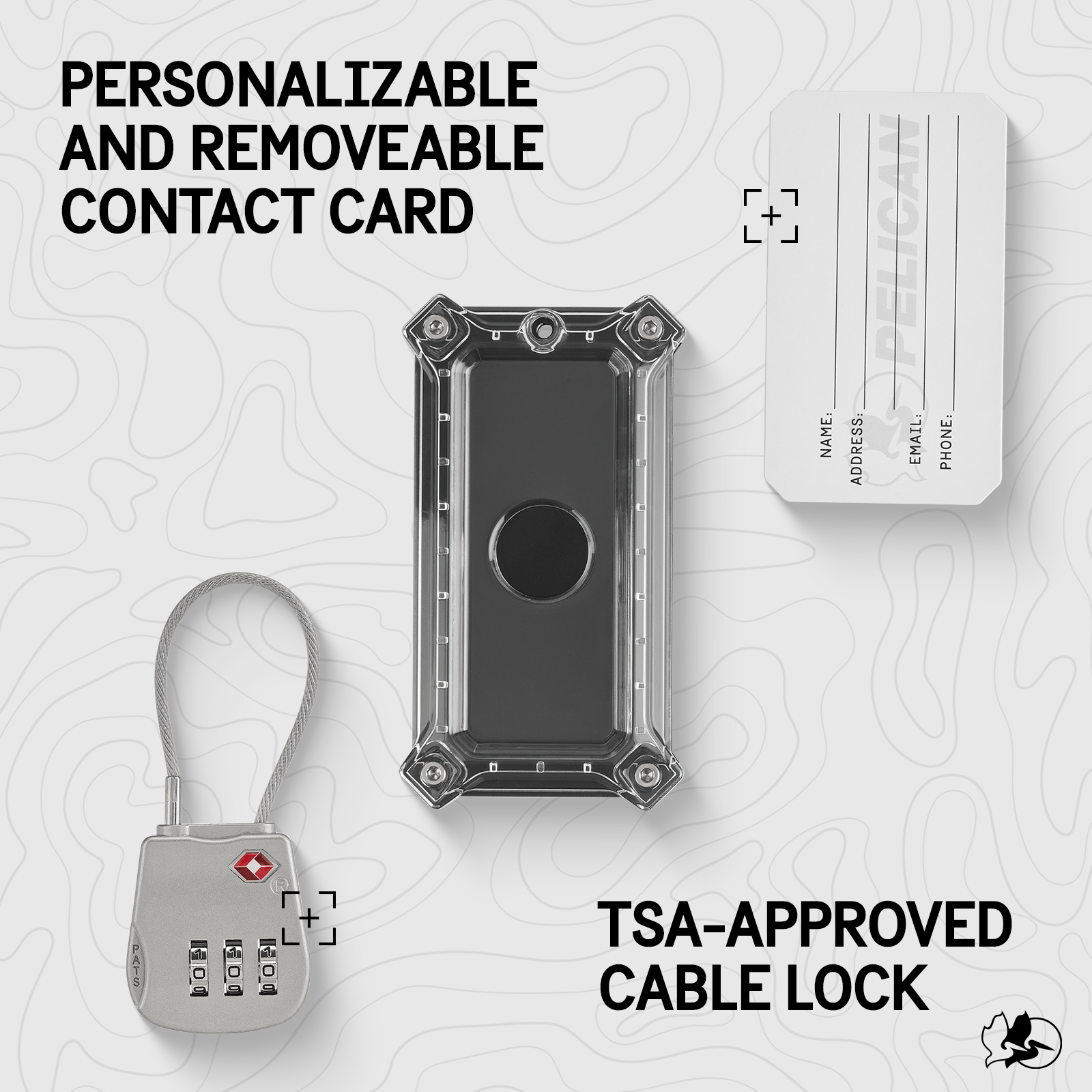 Pelican AirTag Tracker Luggage Lock Brushed Aluminum - Image 4