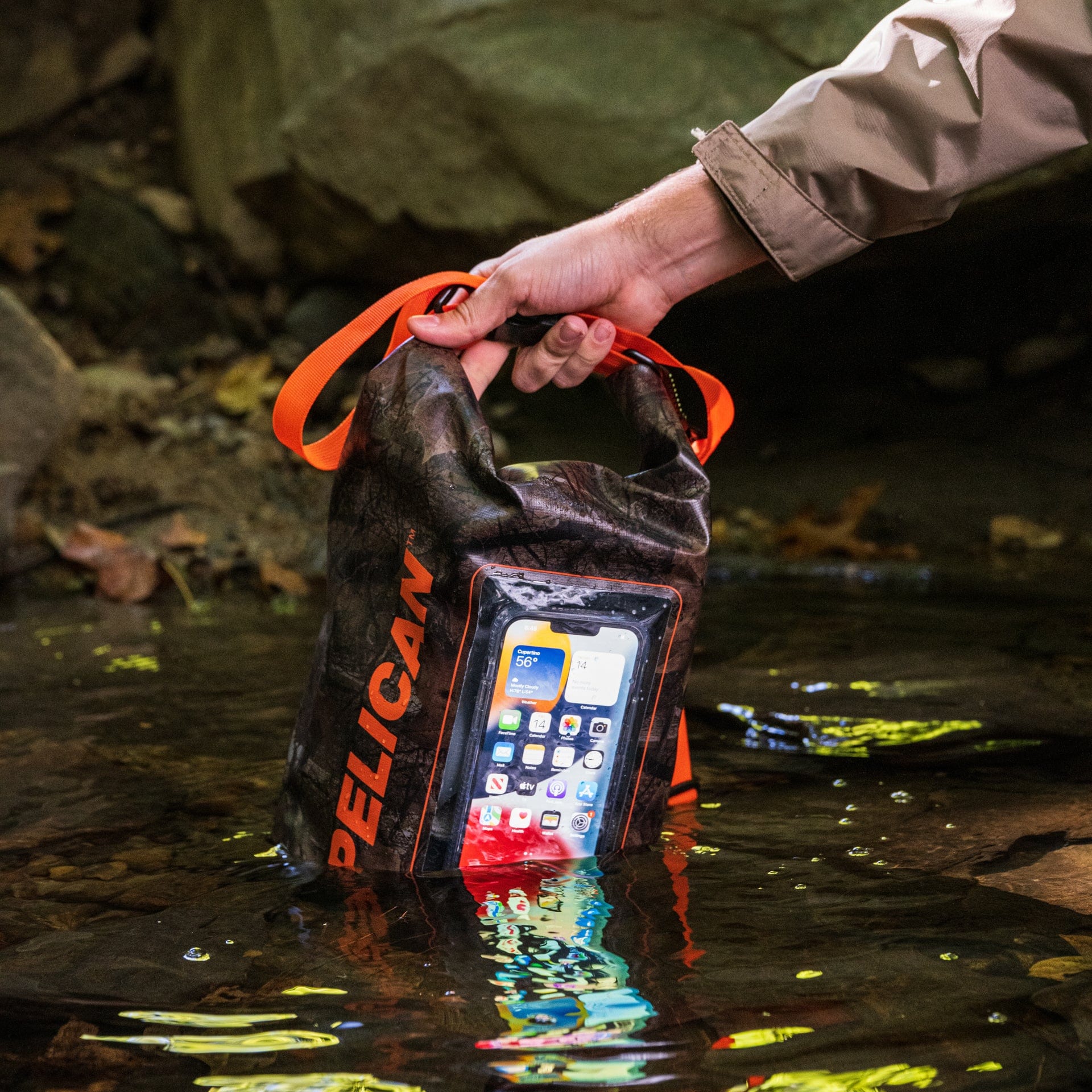 Pelican Marine Waterproof 5L Dry Bag (Hunter Camo) - Phone Pouch - Image 2
