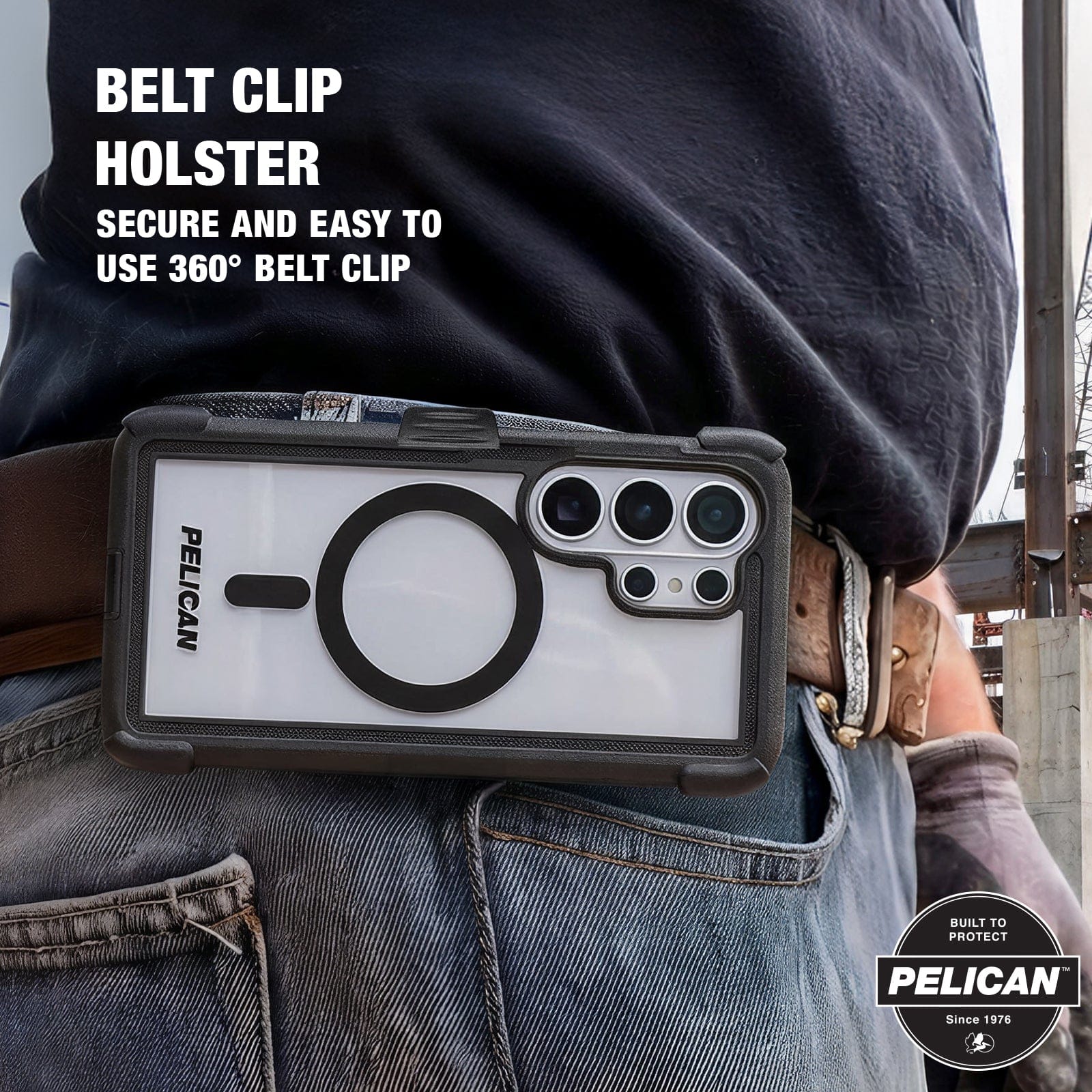 Pelican Voyager Clear/Black with Holster and Magnet - Galaxy S26 Ultra - Image 4