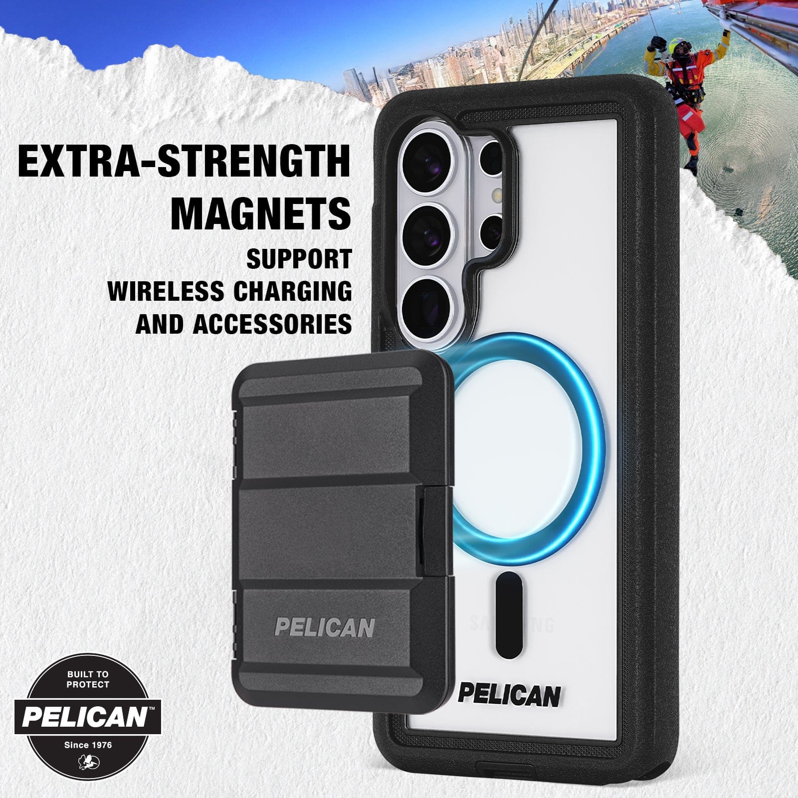 Pelican Voyager Clear/Black with Holster and Magnet - Galaxy S26 Ultra - Image 6