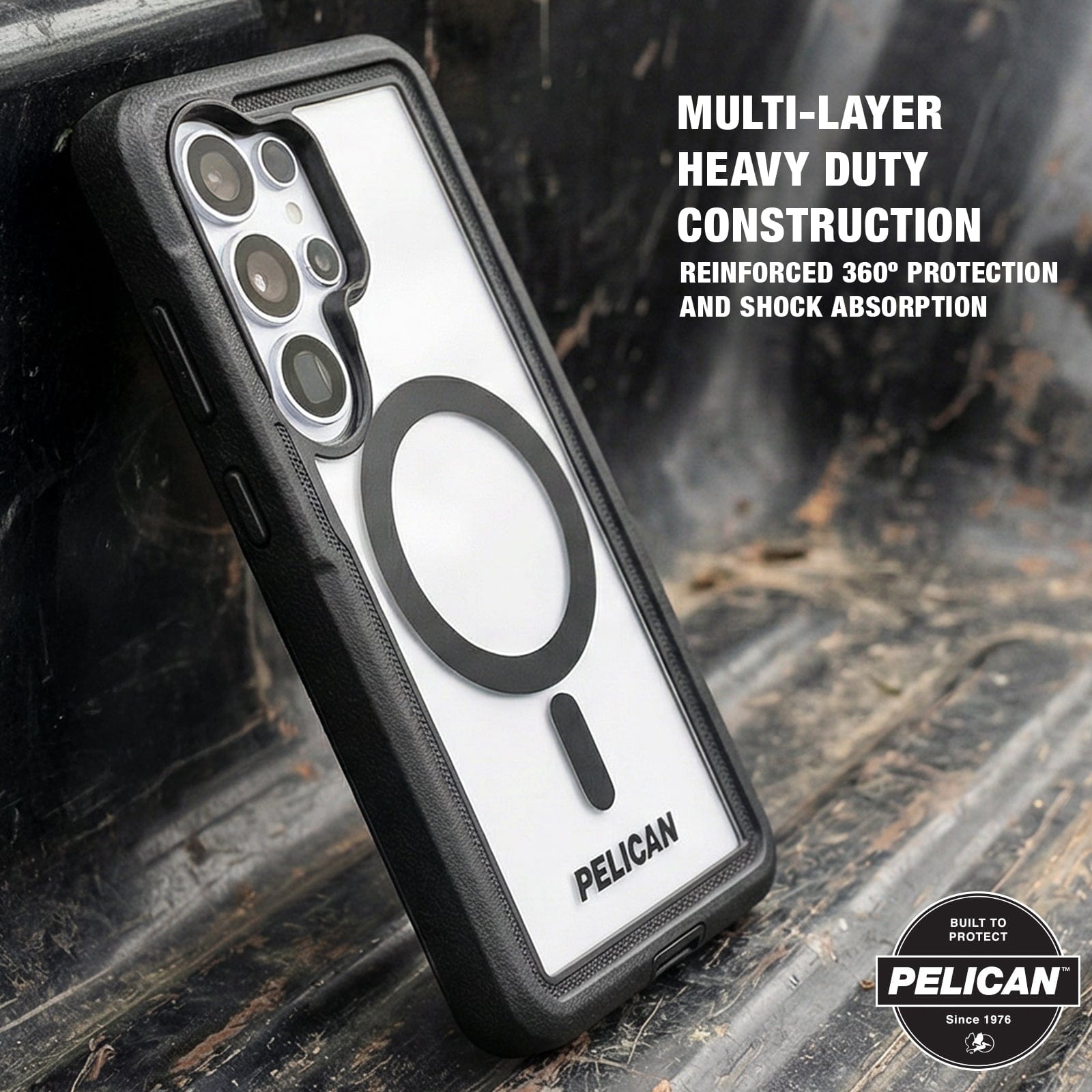 Pelican Voyager Clear/Black with Holster and Magnet - Galaxy S26 Ultra - Image 7