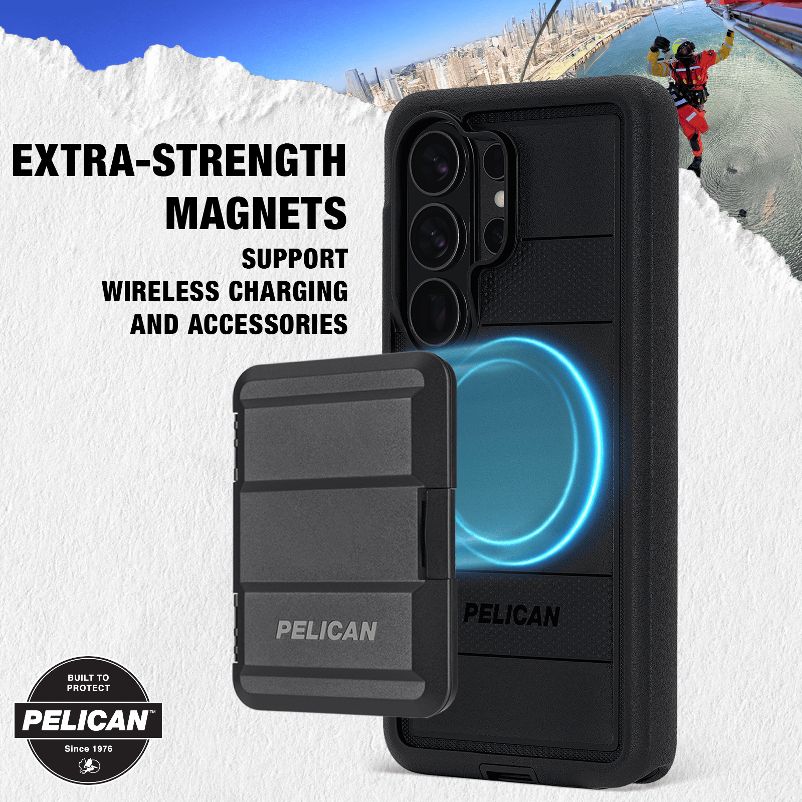 Pelican Voyager Black with Holster and Magnet - Galaxy S26 Ultra - Image 6