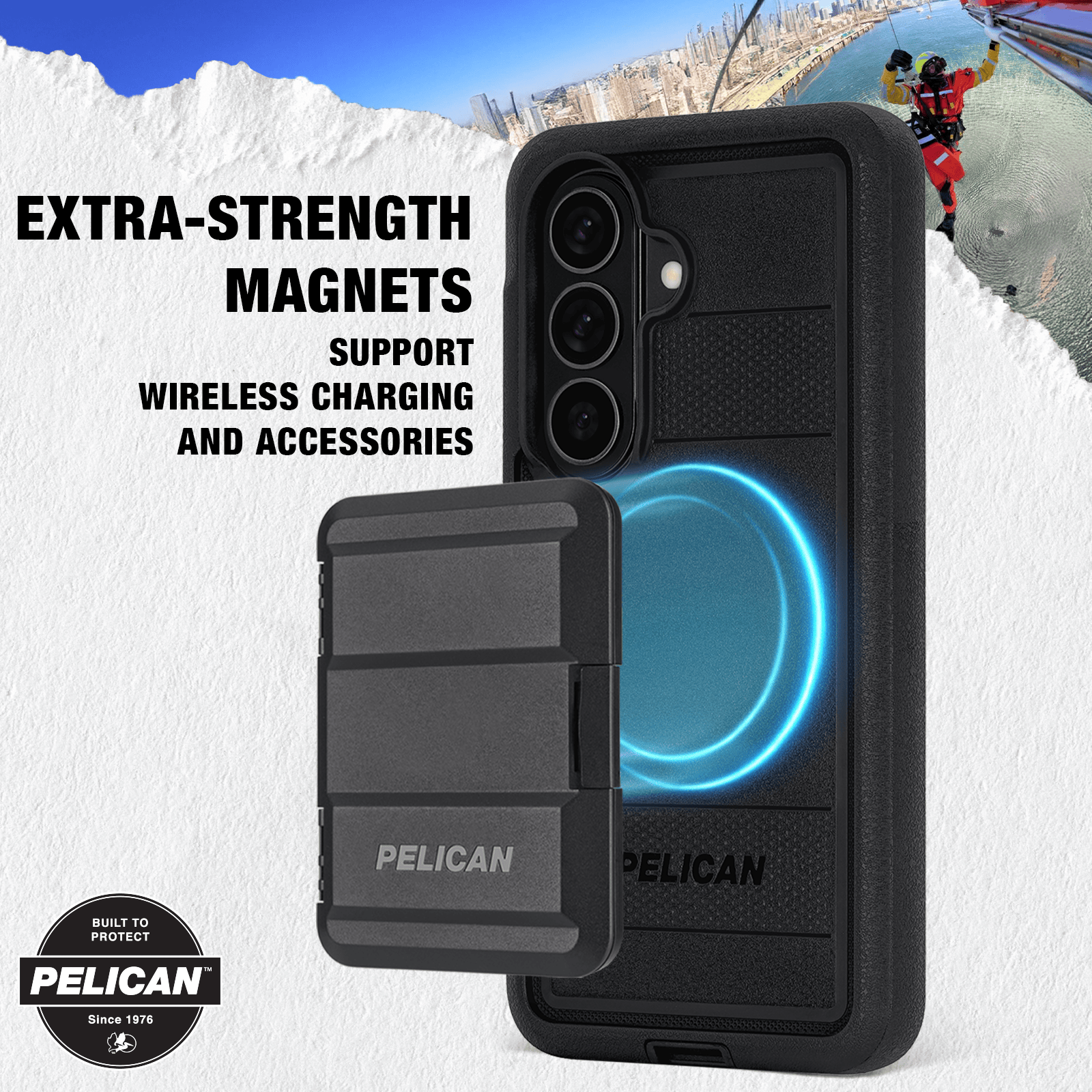 Pelican Voyager Black with Holster and Magnet - Galaxy S26 - Image 6