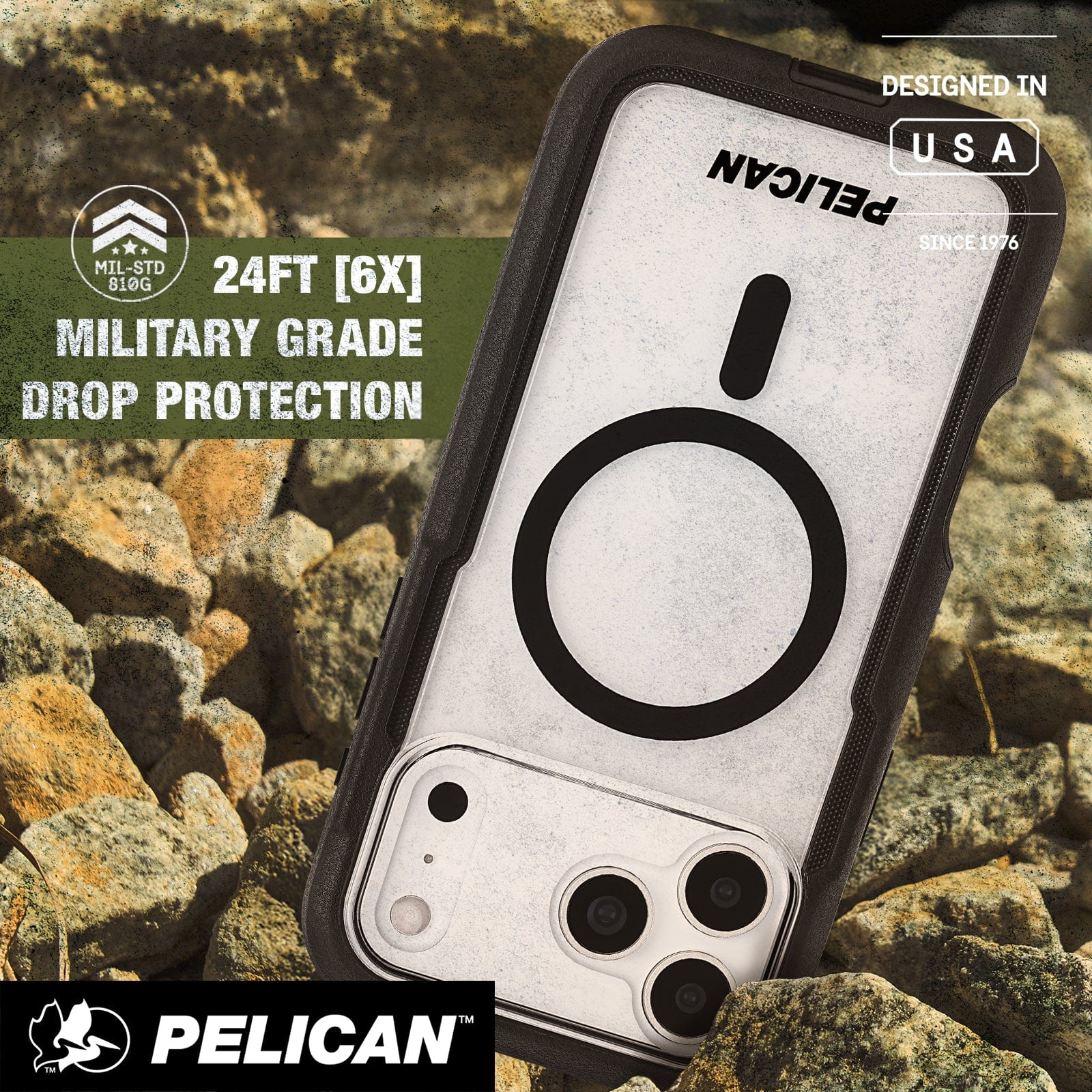 Pelican Voyager Clear/ Black MagSafe - iPhone 17 Pro Max - Image 2