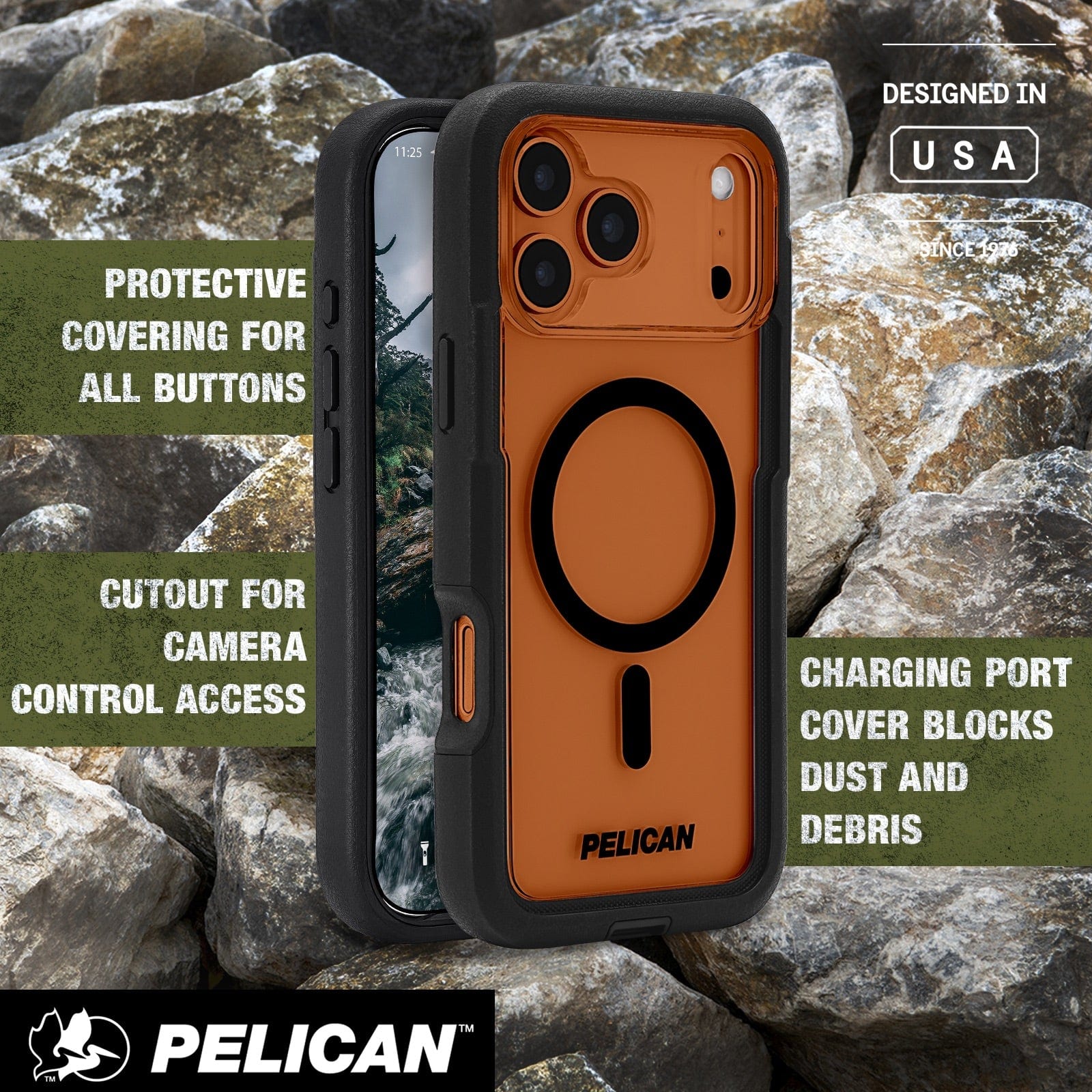 Pelican Voyager Clear/ Black MagSafe - iPhone 17 Pro Max - Image 7