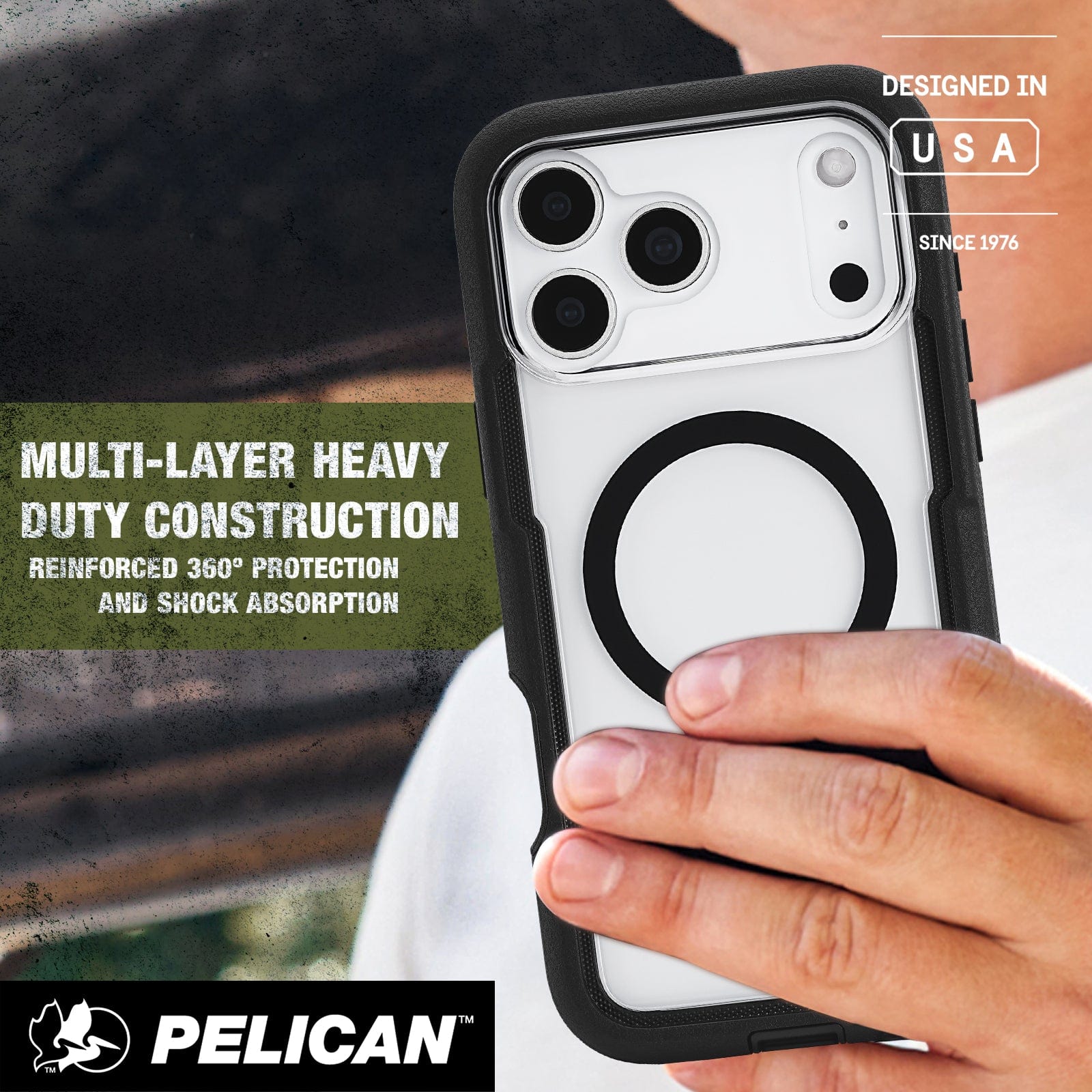 Pelican Voyager Clear/ Black MagSafe - iPhone 17 Pro Max - Image 6