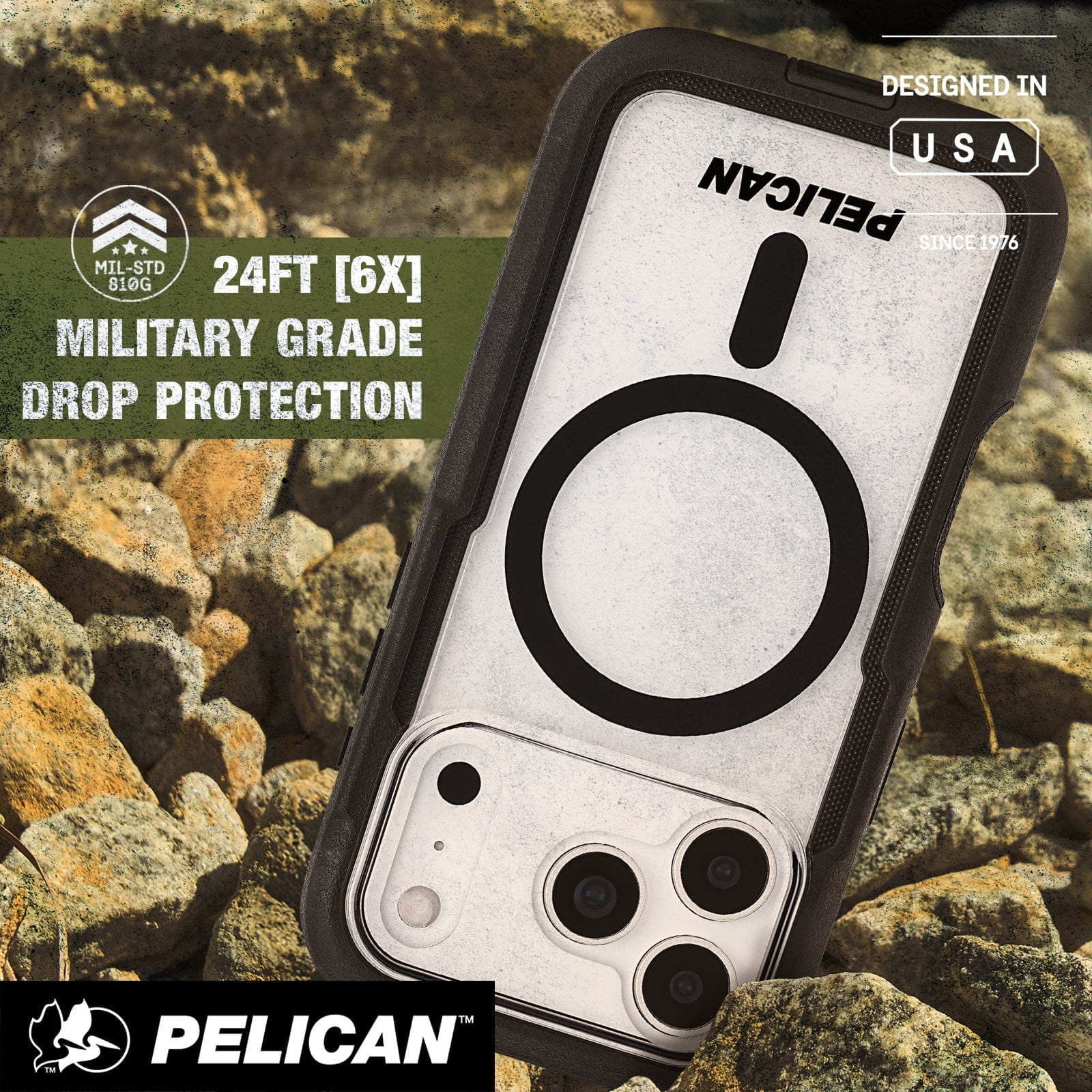 Pelican Voyager Clear/ Black MagSafe - iPhone 17 Pro - Image 2