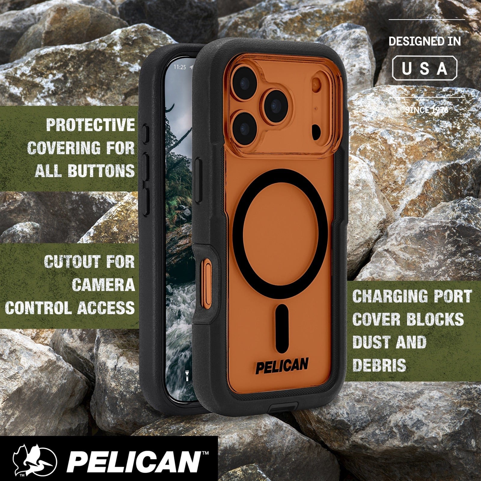 Pelican Voyager Clear/ Black MagSafe - iPhone 17 Pro - Image 7
