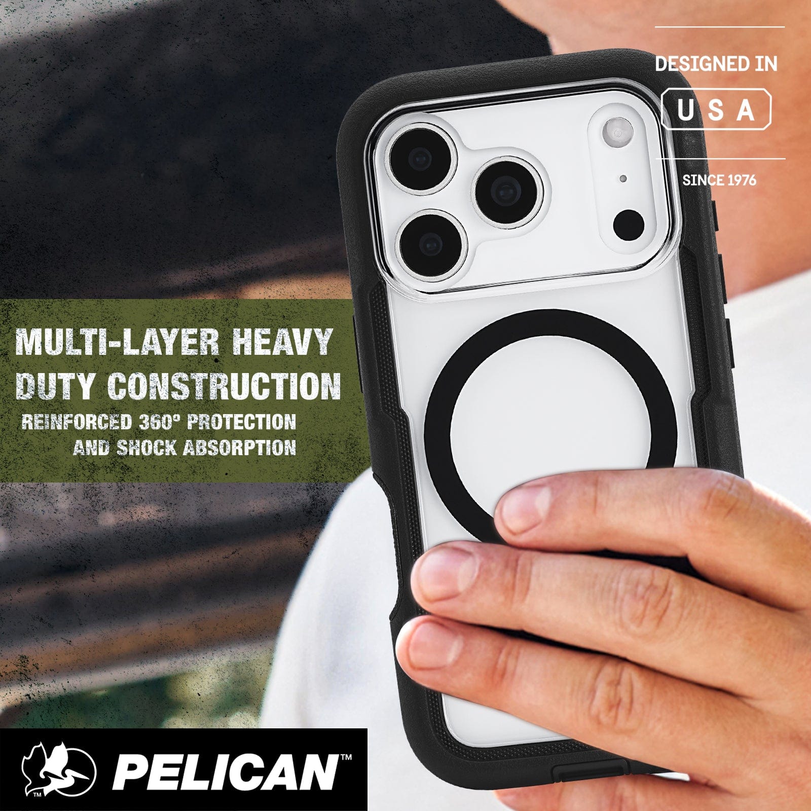 Pelican Voyager Clear/ Black MagSafe - iPhone 17 Pro - Image 6